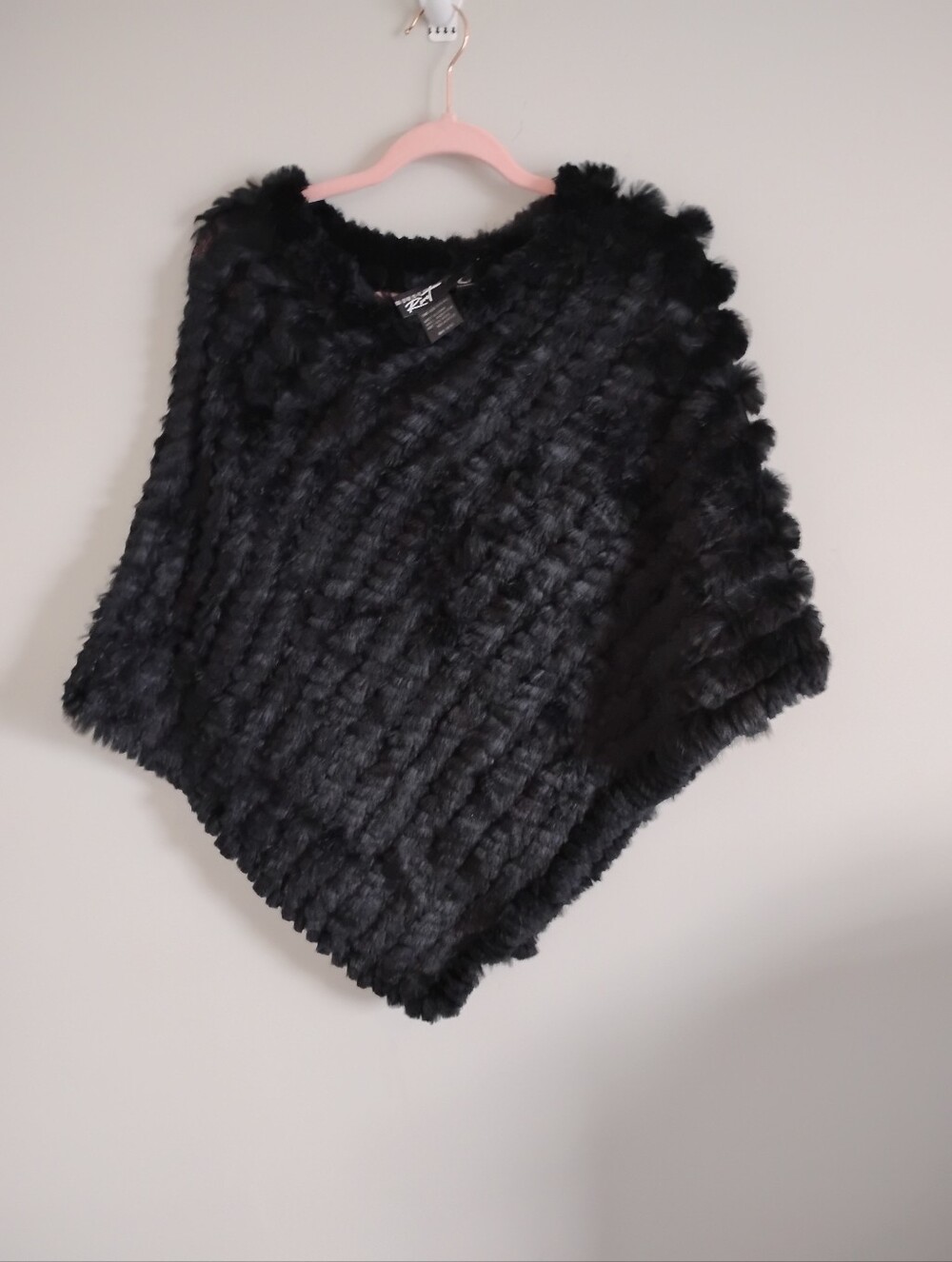 Black Rivet Rabbit Poncho